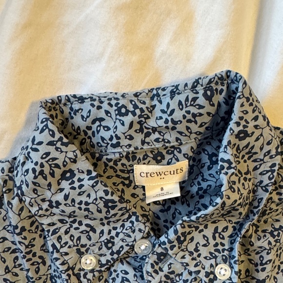 Crewcuts Blue Patterned Button Down Shirt - Picture 2 of 2
